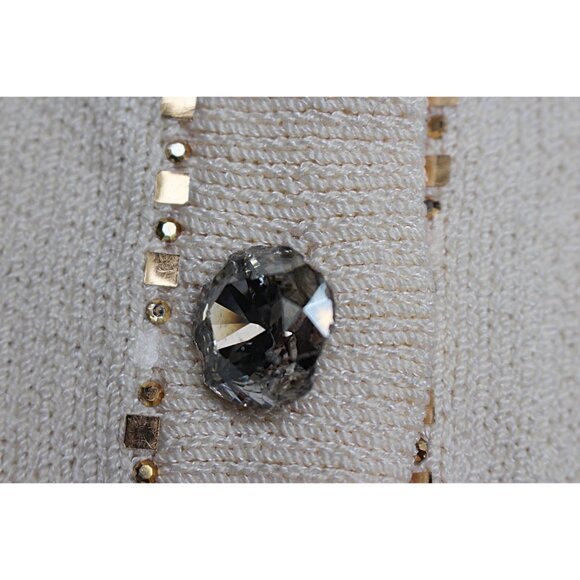 St John Evening - Women's Santana Knit Dinner Jacket w/Cristals, sz 4, Flaws - Picture 7 of 10